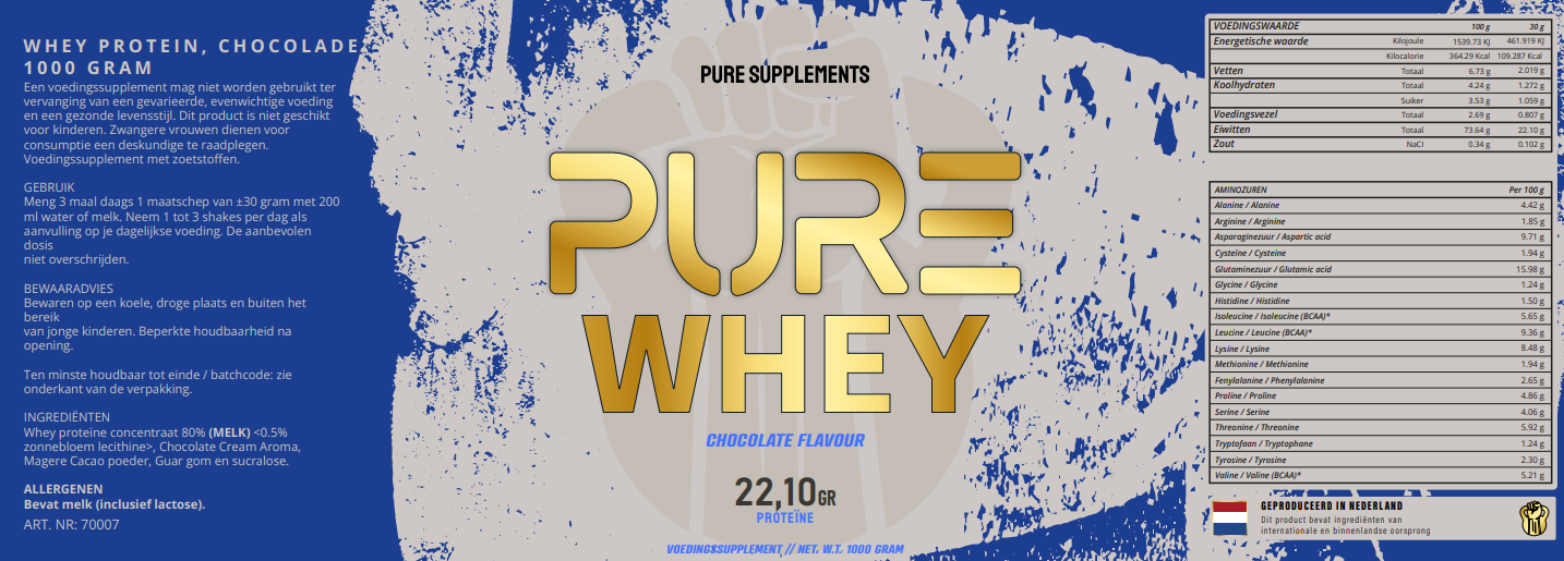 Whey Protein - 1000 Gram - Afbeelding 4
