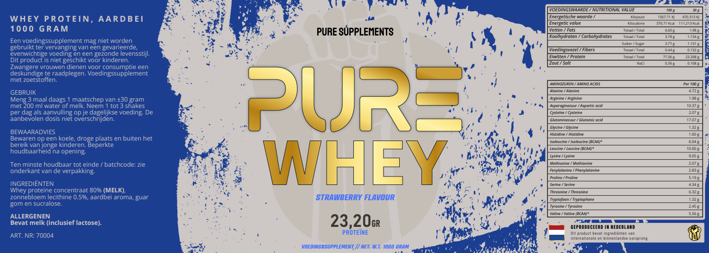 Whey Protein - 1000 Gram - Afbeelding 6