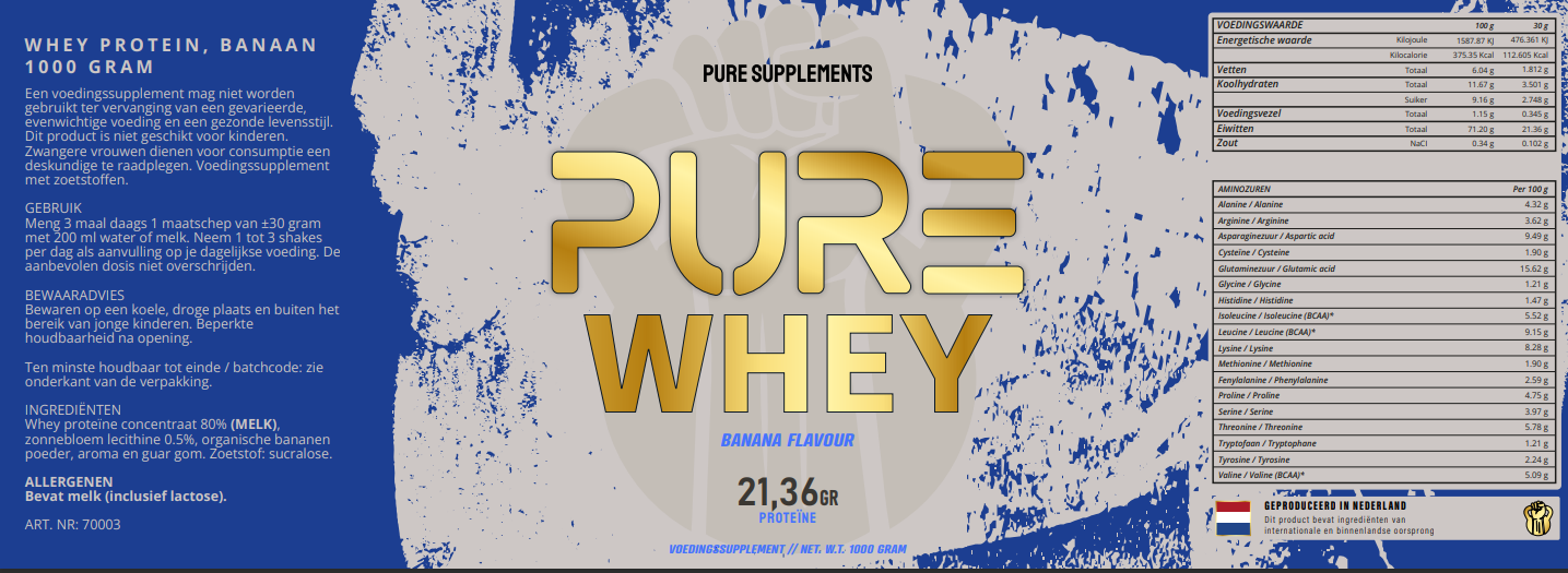 Whey Protein - 1000 Gram - Afbeelding 8