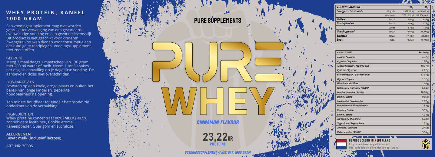 Whey Protein - 1000 Gram - Afbeelding 10